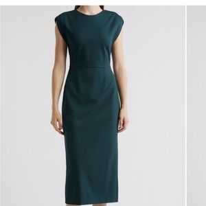 Sleeveless Midi Sheath Dress - Deep Teal
